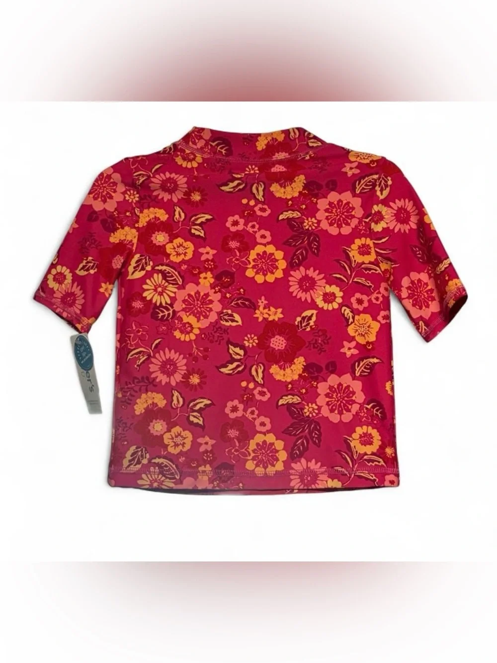 Carter's Girl’s  Pink Floral Swim Rashguard Top Size 6/6X